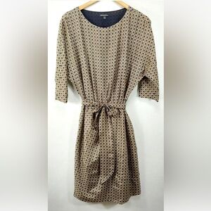 Brooks brothers 100% silk weave pattern dress